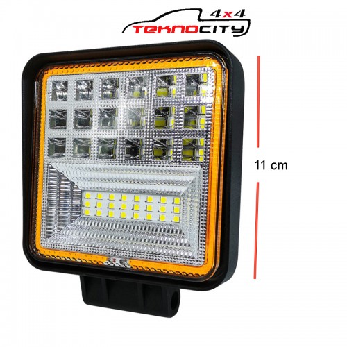 OFFROAD SİS LAMBASI KARE KIRMIZI ANGEL EYESLİ 6000K BEYAZ- LED